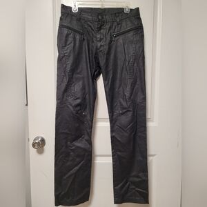 Nasty Pig Black Pants Size 31, 100% Cotton,  Zipper Detail, Red Accents